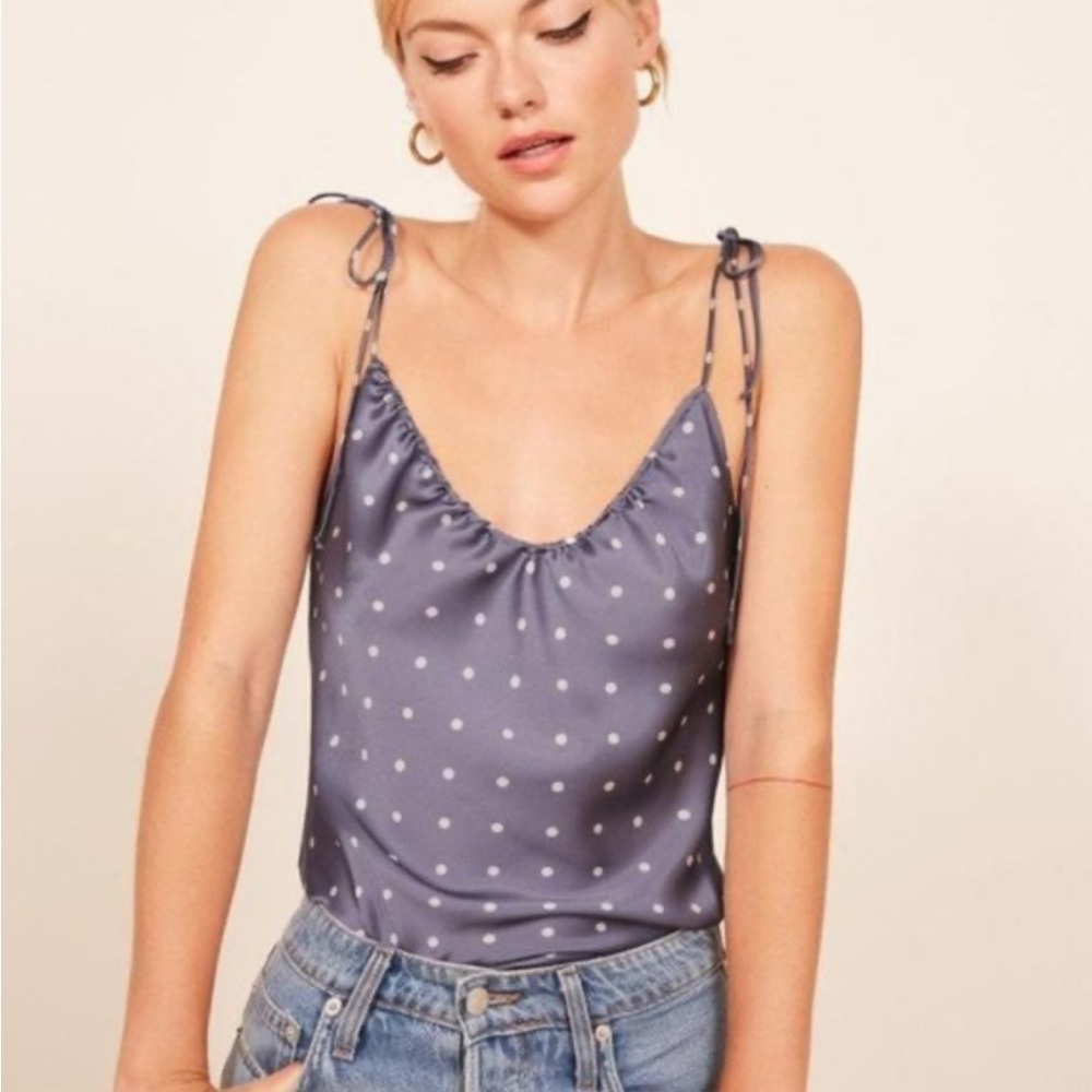 Reformation Beatrice Top in Viola